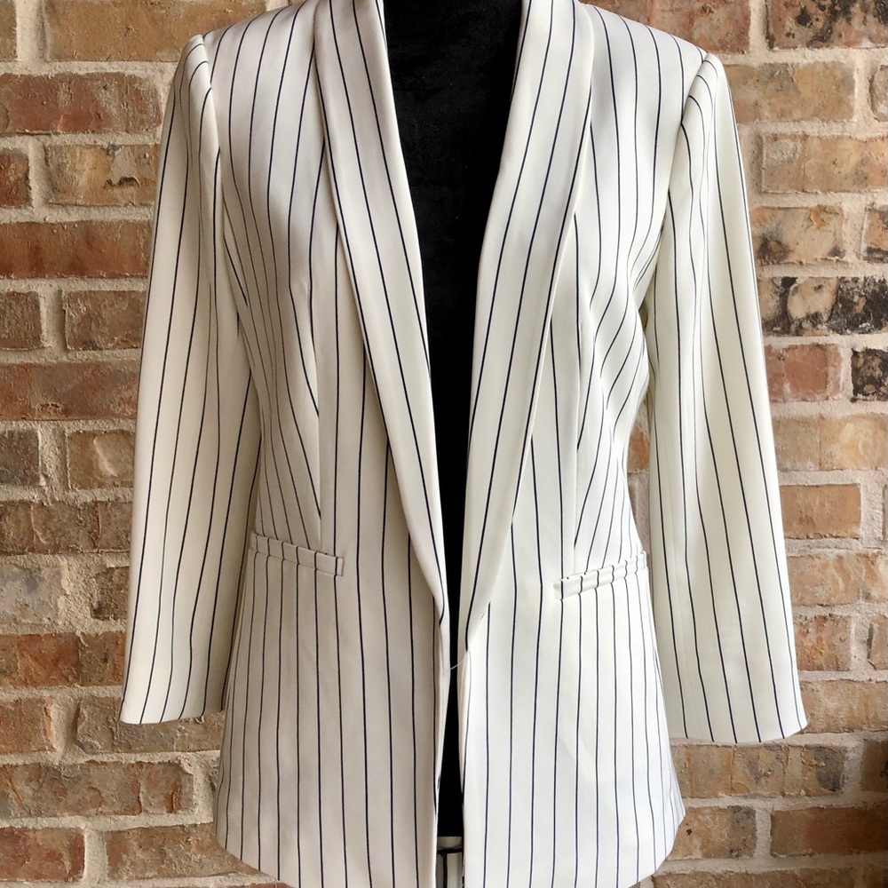 H & M Navy Pinstripe Blazer